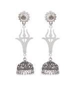 Silver zircon   earrings