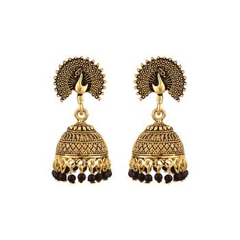 Black zircon   earrings 1