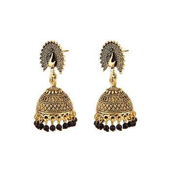 Black zircon   earrings 2