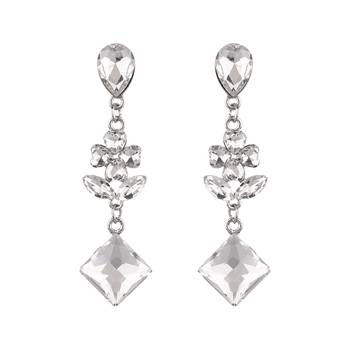 White zircon   earrings 1
