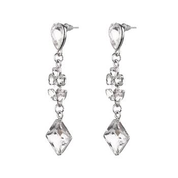 White zircon   earrings 2