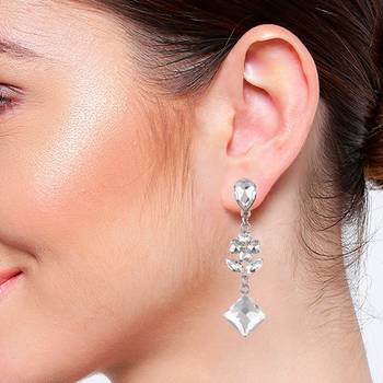 White zircon   earrings 3