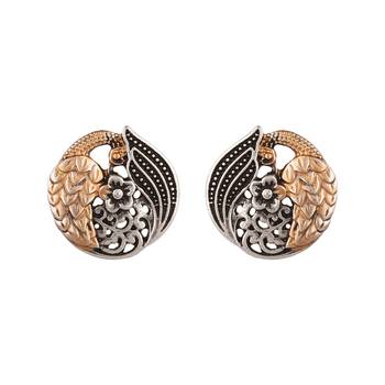 Silver zircon   earrings 1