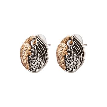 Silver zircon   earrings 2
