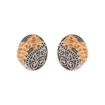 Silver zircon   earrings 1