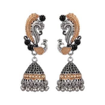Silver zircon   earrings 1