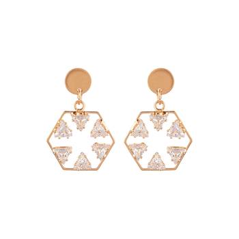 White zircon   earrings 1