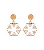 White zircon   earrings