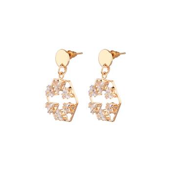 White zircon   earrings 2