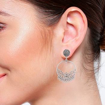 9blings Silver zircon   earrings 3