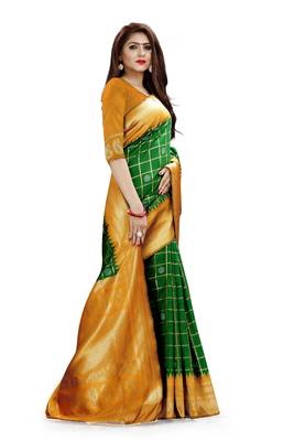 Gadwal silk sare with blouse 3