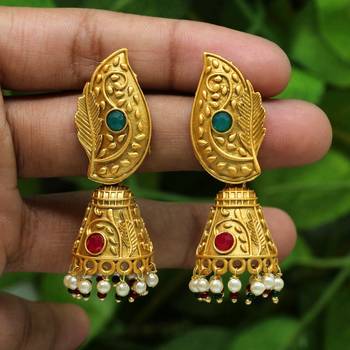 Maroon jhumkas 1