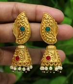 Maroon jhumkas