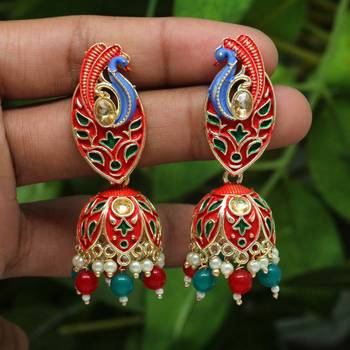 Maroon jhumkas 1