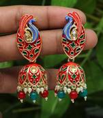 Maroon jhumkas