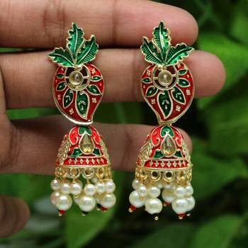 Maroon jhumkas 1