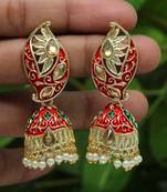 Maroon jhumkas