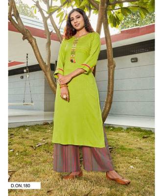 Pure Rayon Kurti Palazzo Sets  1