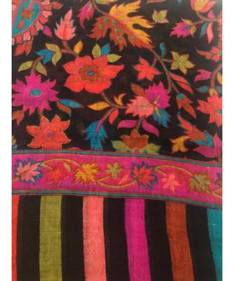 Fine Wool Stole  Pashmina Soft and Warm  Floral Paisley Pattern Stole/ Shawl / Scarf 2