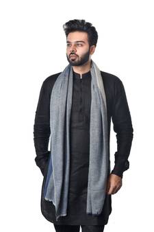 Unisex Fine Wool Stole  Color Blocking Pattern  Extra Soft and Warm Stole / Shawl / Scarf