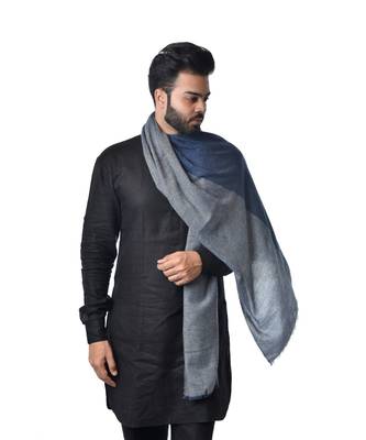Unisex Fine Wool Stole  Color Blocking Pattern  Extra Soft and Warm Stole / Shawl / Scarf 2