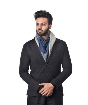 Unisex Fine Wool Stole  Color Blocking Pattern  Extra Soft and Warm Stole / Shawl / Scarf 3