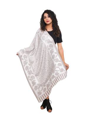 Women Fine Wool Silk   All Over Paisely Pattern  Soft  Stole / Shawl / Scarf 1