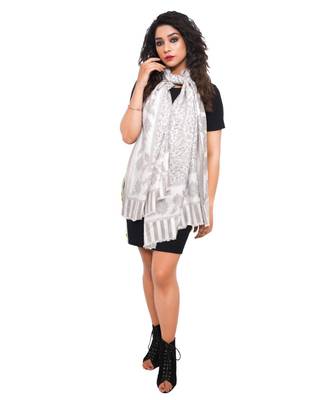 Women Fine Wool Silk   All Over Paisely Pattern  Soft  Stole / Shawl / Scarf 4