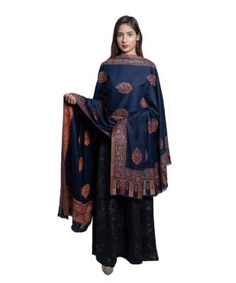 Fine Wool  Kaani Palla with Designer Motifs  Kashmiri  Soft & Warm Shawl / Stole / Wrap 2