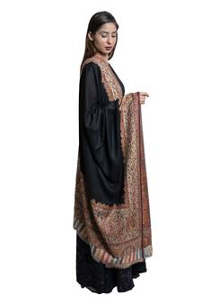 Fine Wool  Kaani Heavy Palla with Border  Pashmina  Kashmiri Elite Soft & Warm Shawl / Stole / Wrap