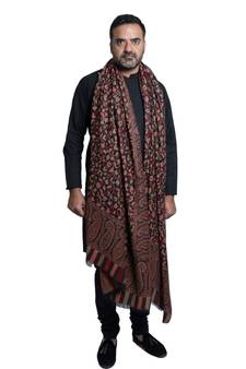 Men's Kaani Jaal  Supreme Wool Pahmina  Floral Paisley Pattern  Soft & Warm  Elite Luxury Shawl / Lohi