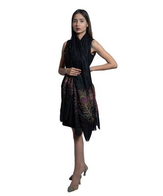 Fine Wool  Peacock Feather Designer Palla  Pashmina  Elite Luxury Soft & Warm Shawl / Stole / Wrap 1