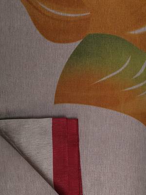 Maroon Printed Poly Silk Saree With Blouse 5
