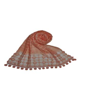 Orange Cotton   Premium Hijab 1