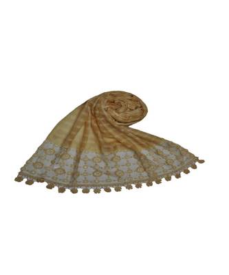Orange Cotton   Premium Stole 1
