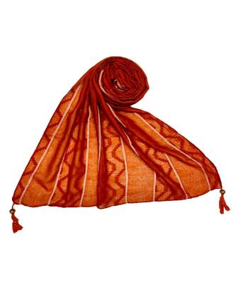 Orange Cotton   Premium Stole 1