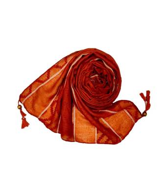 Orange Cotton   Premium Stole 2