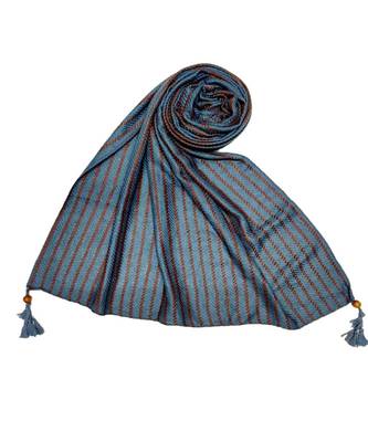 Blue Cotton   Premium Stole 1