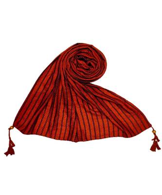 Orange Cotton   Premium Stole 1