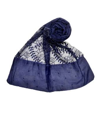 Blue Cotton   Premium Hijab 1