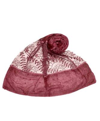 Maroon Cotton   Premium Scarf 1
