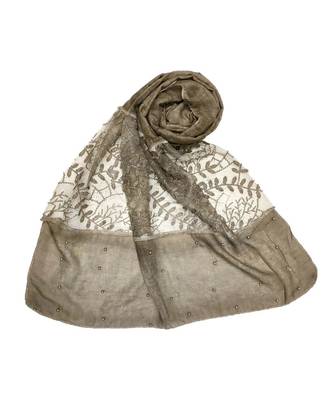 Brown Cotton   Premium Stole 1