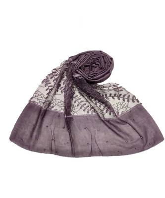 Purple Cotton   Premium Hijab 1