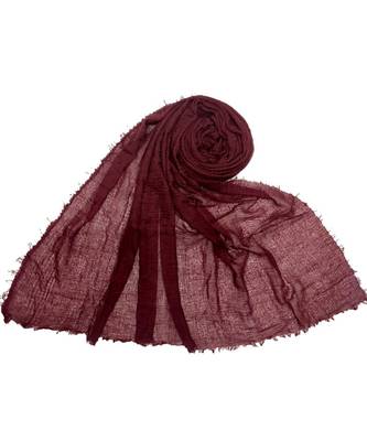 Maroon Cotton   Premium Hijab 1