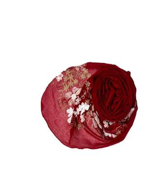 Maroon Cotton   Premium Scarf 2