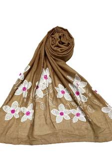 Brown Cotton   Premium Hijab