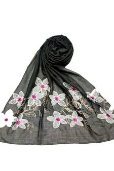 Dark Grey Cotton   Premium Scarf