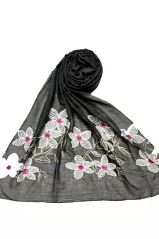 Dark Grey Cotton   Premium Scarf
