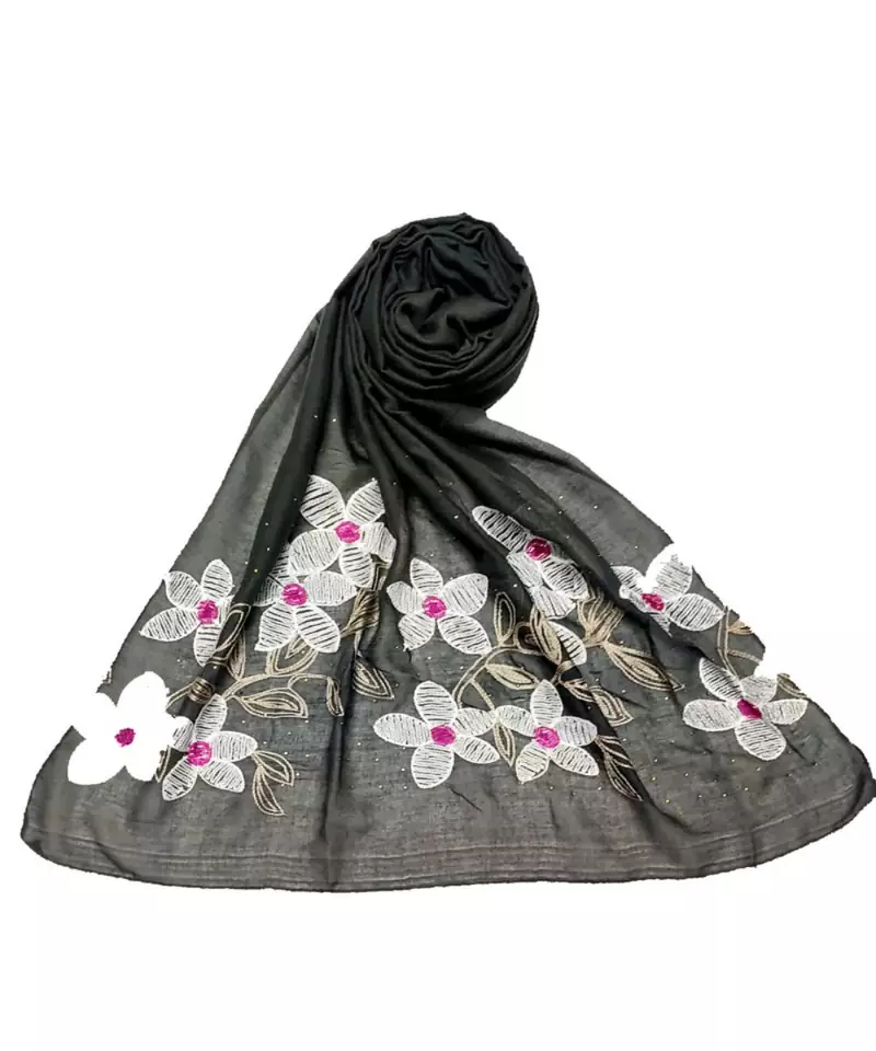 Dark Grey Cotton   Premium Scarf