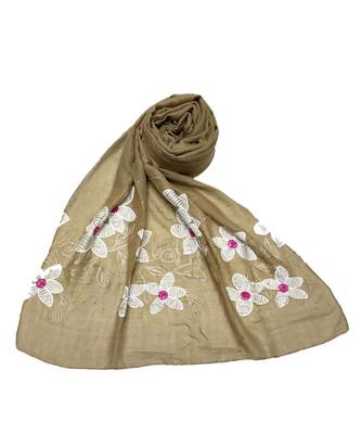 Brown Cotton   Premium Stole 1